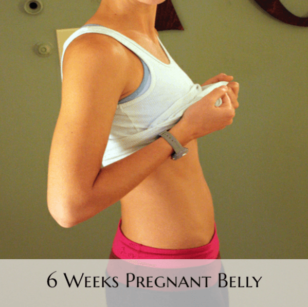 6 weeks pregnant belly